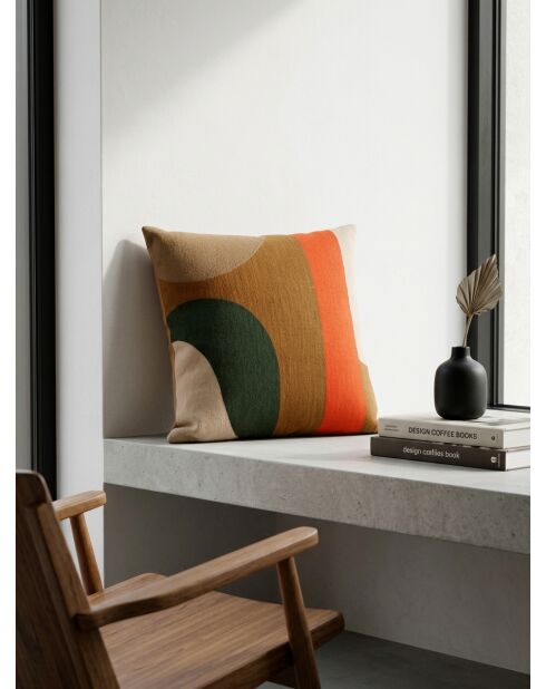 Coussin Brod Hary marron caramel - 45x45cm