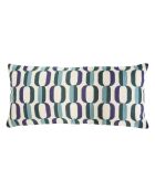Coussin brodée Hary decoratif bleu - 35x75cm
