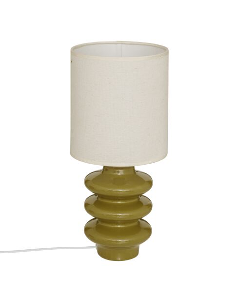 Lampe à poser Vinus vert kaki - H.45 cm
