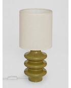 Lampe à poser Vinus vert kaki - H.45 cm