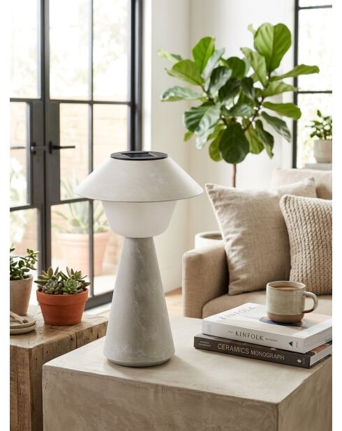 Luminaire extérieur sol Damon beige - H. 31cm