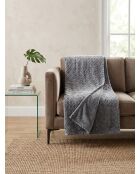 Plaid grigio in flanella diamantata - 125x150cm