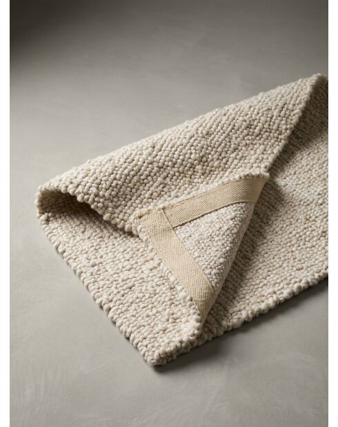 Tapis en laine Volna ivoire - 118x170cm