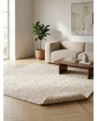 Tapis en laine Volna ivoire - 118x170cm