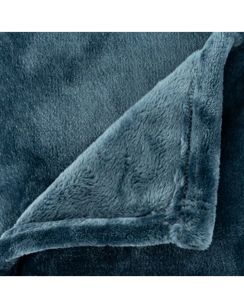 Plaid in flanella coccolosa blu dell'Egeo - 130x180 cm