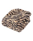 Plaid in pelliccia d'orana con stampa tigre nera - 120x160cm
