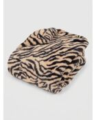 Plaid in pelliccia d'orana con stampa tigre nera - 120x160cm
