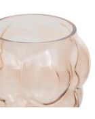 Vase en verre soufflé Edia rose clair - H. 18cm
