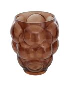 Vase en verre souffle Edia marron - H. 25cm