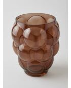 Vase en verre souffle Edia marron - H. 25cm