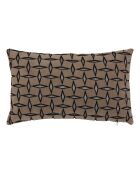 Coussin jacquard diamant marron - 30x50cm