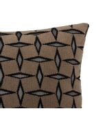 Coussin jacquard diamant marron - 30x50cm