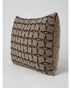 Coussin jacquard diamant marron - 30x50cm
