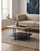 Table basse 1 étagère Hodia noire