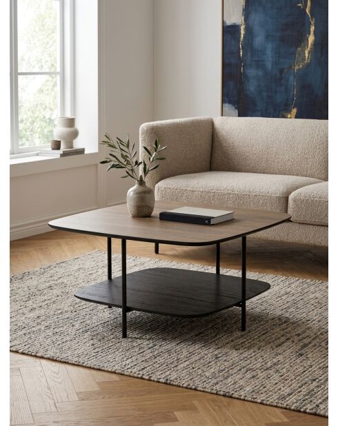 Table basse 1 étagère Hodia noire