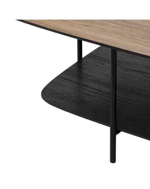 Table basse 1 étagère Hodia noire