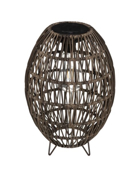 Lampe solaire marron - H. 32cm