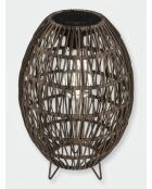Lampe solaire marron - H. 32cm