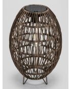 Lampe solaire marron - H. 32cm