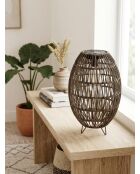 Lampe solaire marron - H. 32cm
