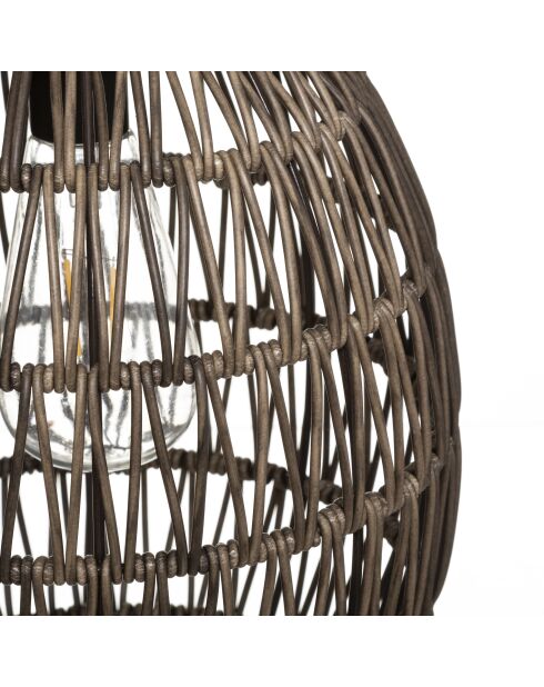 Lampe solaire marron - H. 32cm