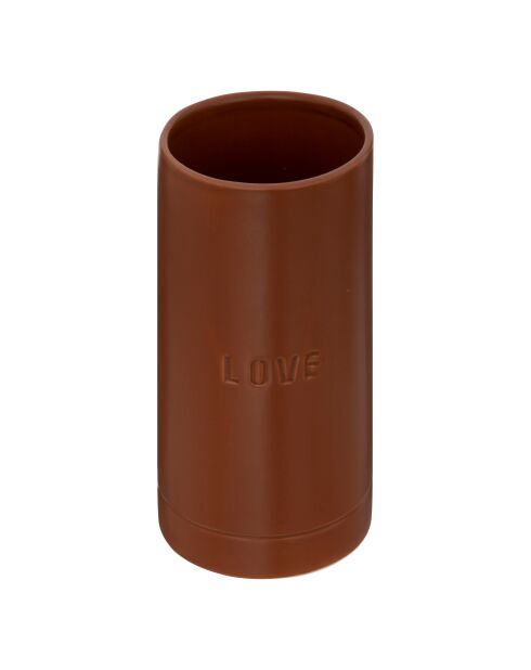 Vase soliflore avi marron caramel - H.20cm