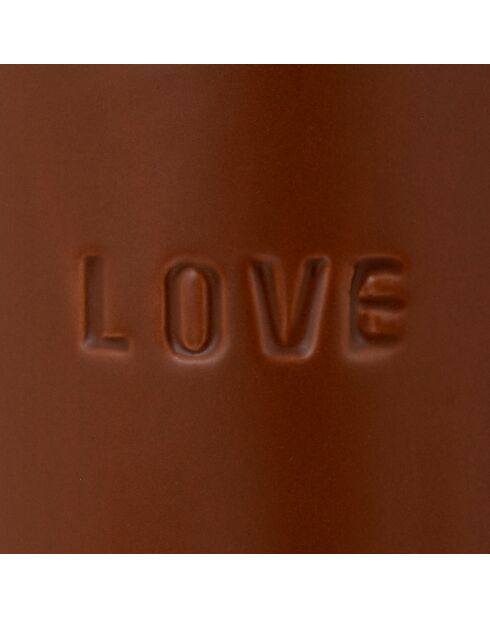 Vase soliflore avi marron caramel - H.20cm
