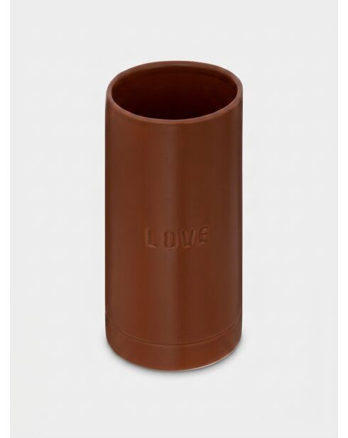 Vase soliflore avi marron caramel - H.20cm