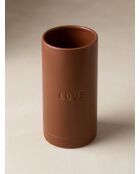 Vase soliflore avi marron caramel - H.20cm