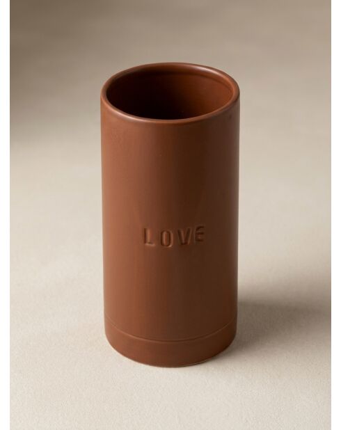 Vase soliflore avi marron caramel - H.20cm