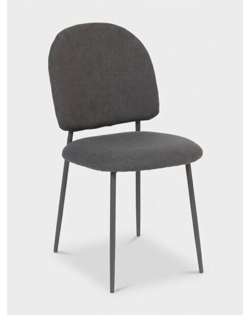 Chaise Kamili gris - l.57 x P.43 x H.84 cm