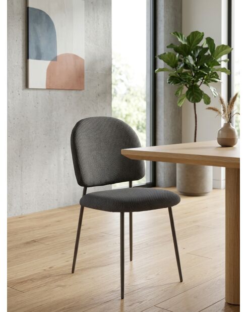 Chaise Kamili gris - l.57 x P.43 x H.84 cm
