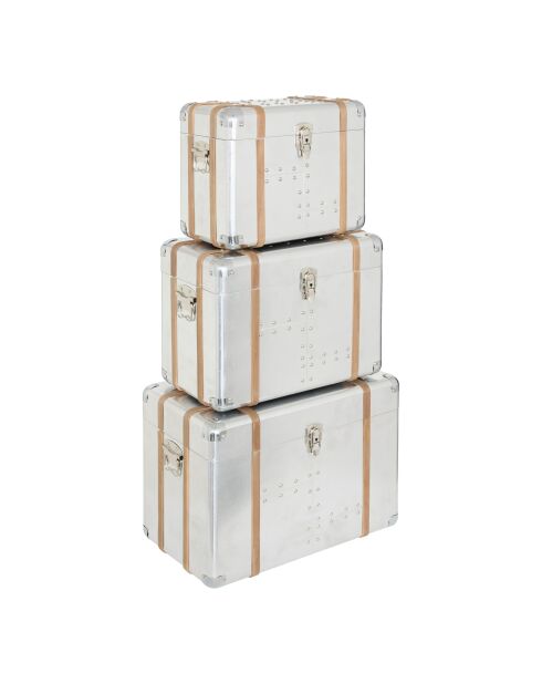 Lot de 3 Malle  Sky gris