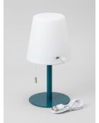 Zack blaue Außenlampe - H. 30cm