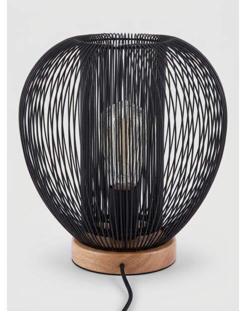 Lampe à poser Noda noir - H. 27cm