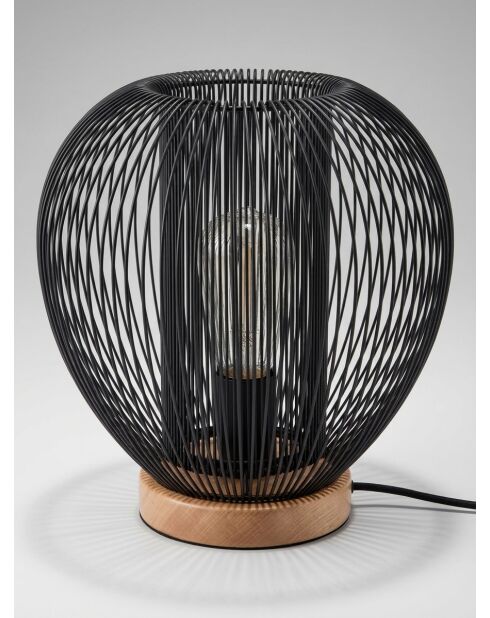 Lampe à poser Noda noir - H. 27cm