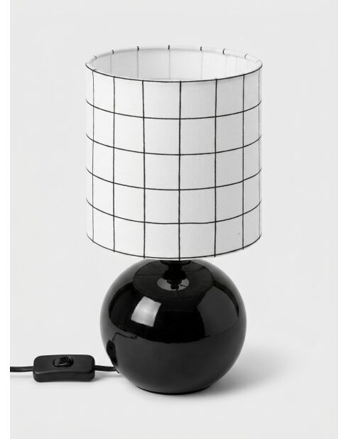 Lampe à poser Boule Timeo noir - H.25cm