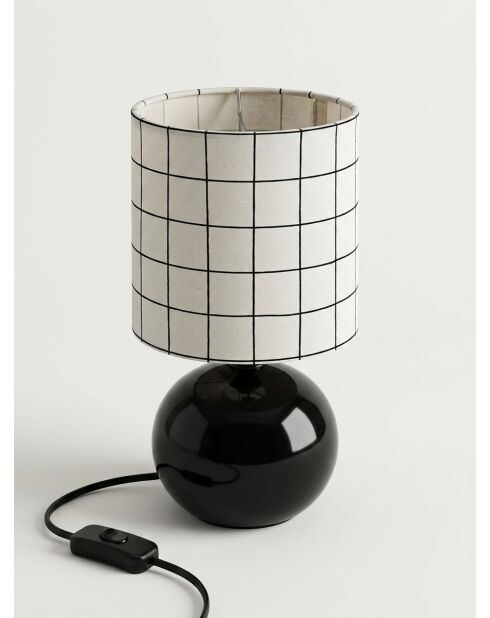 Lampe à poser Boule Timeo noir - H.25cm