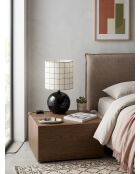 Lámpara de mesa Timeo Boule negra - H.25cm