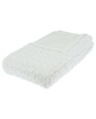 Plaid bianco in pelliccia riccia - 120x160cm