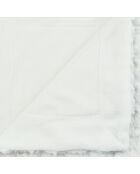 Plaid bianco in pelliccia riccia - 120x160cm