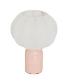 Lámpara de mesa rosa Tobie - H.33 cm