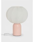 Lámpara de mesa rosa Tobie - H.33 cm