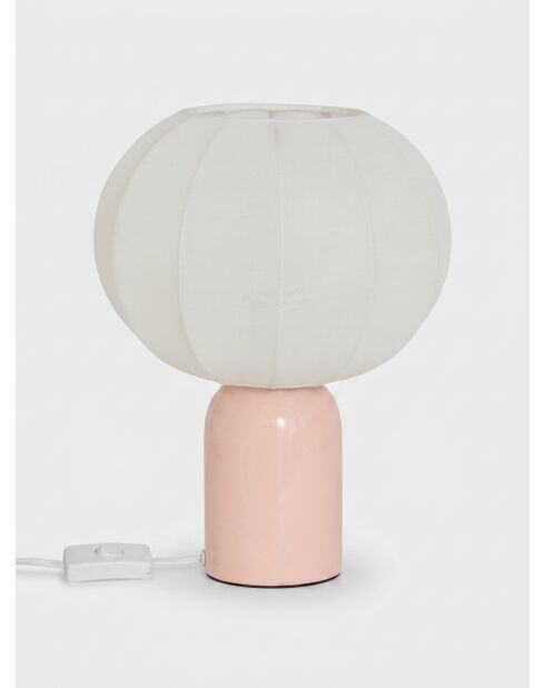 Lampe à poser Tobie rose - H.33 cm