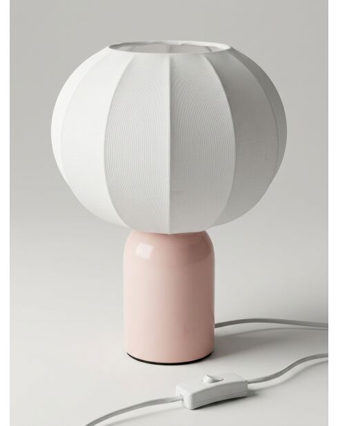 Lampe à poser Tobie rose - H.33 cm