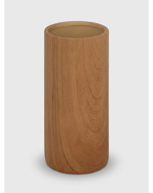 Vase, soliflore Cylindrique marron - H. 20cm