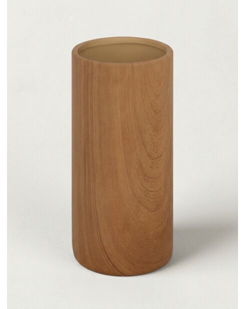 Vase, soliflore Cylindrique marron - H. 20cm