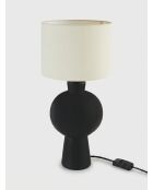 Yulia schwarze Lampe - H. 59cm