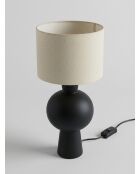 Yulia schwarze Lampe - H. 59cm