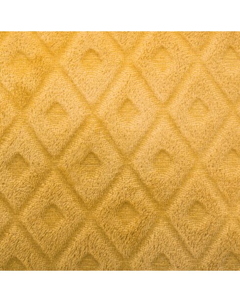Plaid giallo in flanella diamantata - 125x150cm